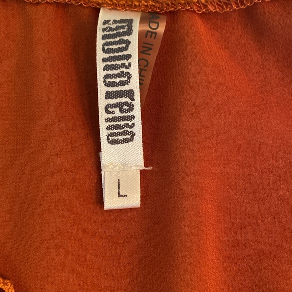 Monoreno - burnt orange boho blouse. Size L - Picture 3 of 9